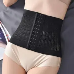 ブラック ダイエット ベルト 腹巻 コルセット ウェストニッパー 骨盤矯正 A2