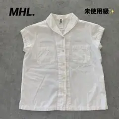 未使用級✨MHL. 半袖シャツ 白　ホワイト　エムエイチエル　日本製