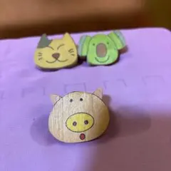 動物の木製マグネットセット