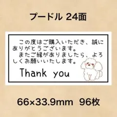 サンキューシール プードル 24面