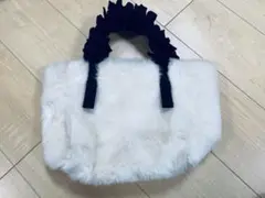 LUDLOW エコ ファー ホワイト バッグ スモールサイズ