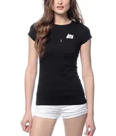 【正規】RIPNDIP リップンディップ ブラック ポケット付き Tシャツ XS