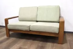 【美品!】スキャンティーク ソファ 新品替えカバー付 SCANTEAK/スキャンティーク VILA ソファ 2人掛け 2P 替えカバー