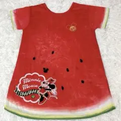 東京ディズニーリゾート食べたくなるスイカ柄ミニーチュニックワンピース TシャツM