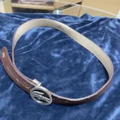 LACOSTE ブラウンレザーベルト