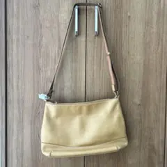 レザーショルダーバッグ マスタード