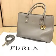 FURLA/フルラ 2way ハンドバッグ、ショルダーバッグ グレー
