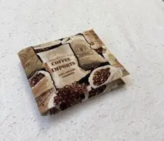 ハンカチのようなサニタリーケース ・マルチケース　コーヒー柄ハンドメイド