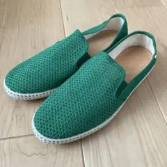 美品 リビエラ スリッポン グリーン サイズ 42