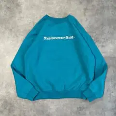 THISISNEVERTHAT ネバザ スウェット プリント 青 L 11687