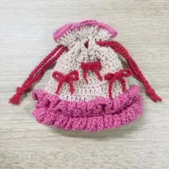 ふりふりリボンの巾着