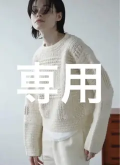 WIDE CHECK HAND KNIT