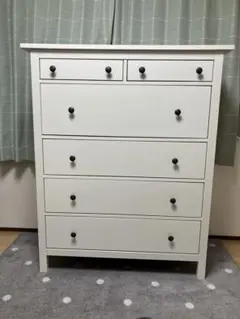 取付無料！IKEAイケア ヘムネス ホワイトステイン 北欧風三段ワイドチェスト✨ HEMNES ヘムネス コレクションケース（引き出し×3）, ホワイト