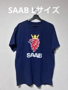 SAABサーブ 半袖ロゴTシャツ Lサイズ 美品