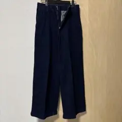 UNIQLO ワイドトラウザージーンズ(丈標準) NAVY