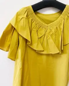 【新品】GARLAND FERRIS バストフリルブラウス　マスダート　38