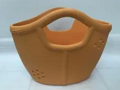 CROCS バック モンステラ柄 バッグ オレンジ