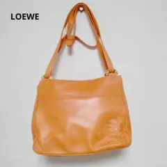 良品 LOEWE ショルダーバッグ ナッパレザー アナグラム キャメル 2way