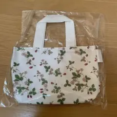 未使用 WEDGWOOD ワイルドストロベリー柄 ミニトートバッグ