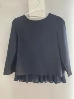 へプラムトップスとパンツのセット ネイビー L
