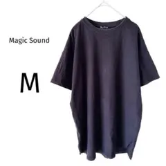 マジックサウンド プリントTシャツ 半袖 オーバーサイズ ブラック M