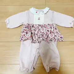 bebe reduction 70センチ　ピンク花柄ロンパース
