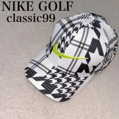 NIKE GOLF classic99 キャップ 千鳥格子 フリートウッド 白