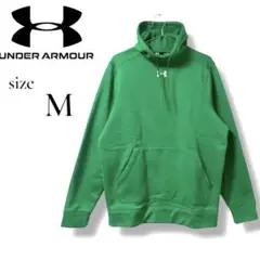 【UNDER ARMOUR】♡美品♡ロゴ刺繍 プルオーバーフード パーカー M
