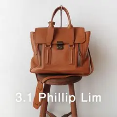 美品 3.1 フィリップリム 10万円 サッチェルバッグ レザー 本革 ブラウン