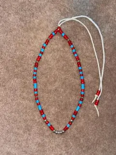 シルバービーズ ホワイトハーツ ネックレス ハンドメイド