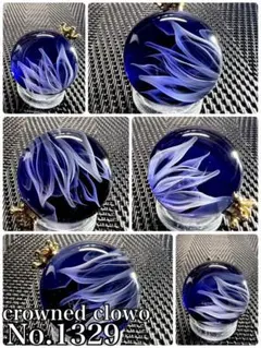 No.1329 宇宙玉レジン24mm【宇宙に咲く花】