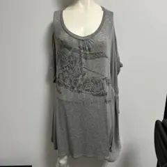 ⭐️Burberryグレー プリント入り 半袖チュニックフリーサイズ⭐️