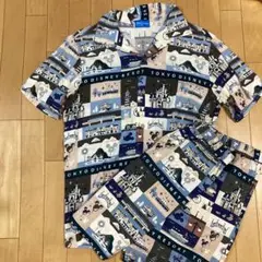美品 ディズニーリゾート アロハシャツ パンツ パーク柄 セット Lサイズ