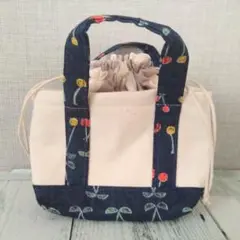 トートバッグ風　ミニ巾着ポーチ【30】