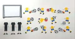 サッカー★黄色×青★色紙・寄せ書き用シール12枚セット★卒業　引退　アルバム
