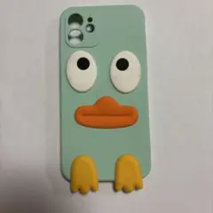 アヒルデザイン iPhone12ケース ミントグリーン