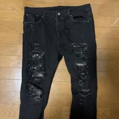 mnml ブラックデニムパンツ 34サイズ