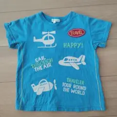 乗り物柄(飛行機・ヘリコプター等)Tシャツ　100
