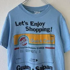 80s USA製 guam Quickcard 日本語 Tシャツ 古着 ネタ