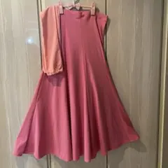 社交ダンス　ピンク フレアスカート 手袋付き
