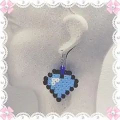 手作りのイヤリング pixel heart
