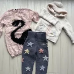 女の子3枚モコモコセット⭐︎マーク⭐︎ジェラートピケ