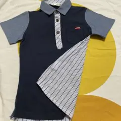 CHOPIN120キッズ ポロシャツ ネイビー グレー