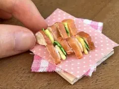 ミニチュアサンドイッチ 4個セット 板・布付き