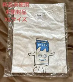 新品タグ付きGUblurミルクパックグラフィックTシャツ　ライトグレー　XL