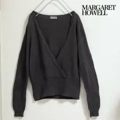 MARGARET HOWELL プルオーバー ブラウン 日本製 カシュクール風