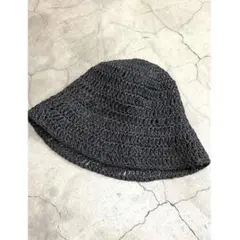 【新品未使用】EMODA 黒 透かし編み バケットハット
