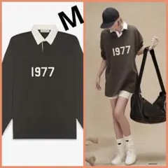 ★Essentials 1977 rugby ラグビーシャツ オフブラックM