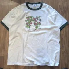90s ジャージーズ　フラワー　リンガーTシャツ　果物　フルーツ