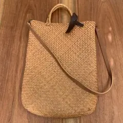 カゴバッグ　トートバッグ　ショルダーストラップ付き